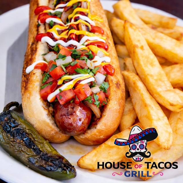 House Dog w/Fries.