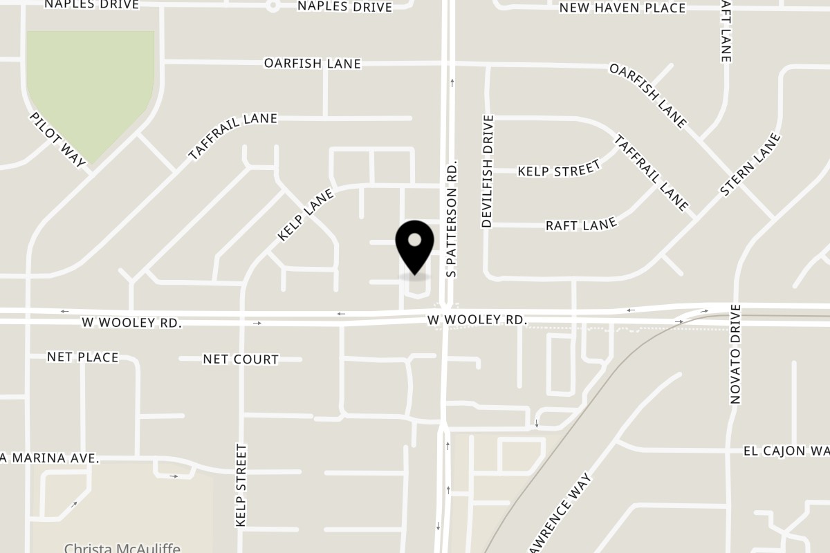 Map showing the location of House of Tacos Grill on 1045 Patterson Rd in Oxnard